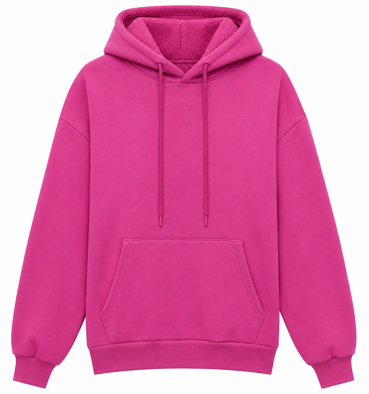 Bright Pink Fleece-Lined Hoodie