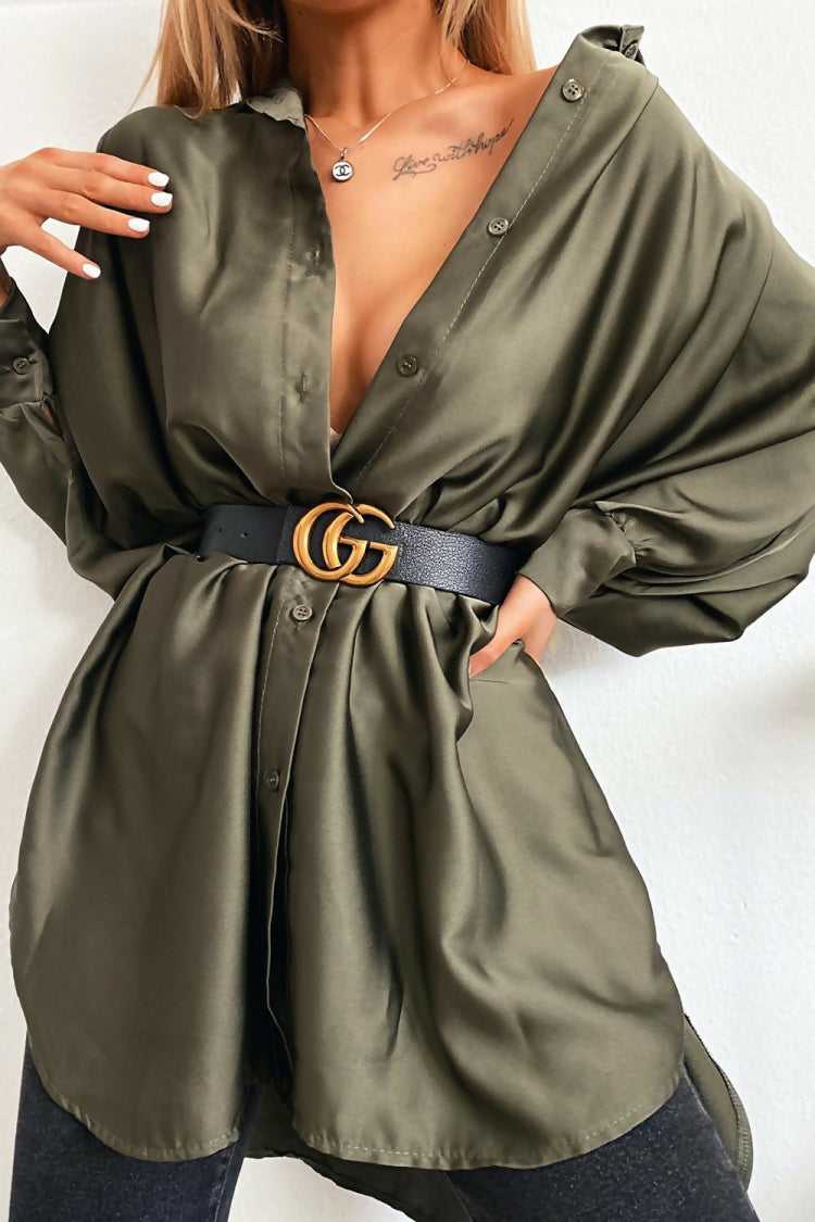 Satin Oversized Shirt/Dress