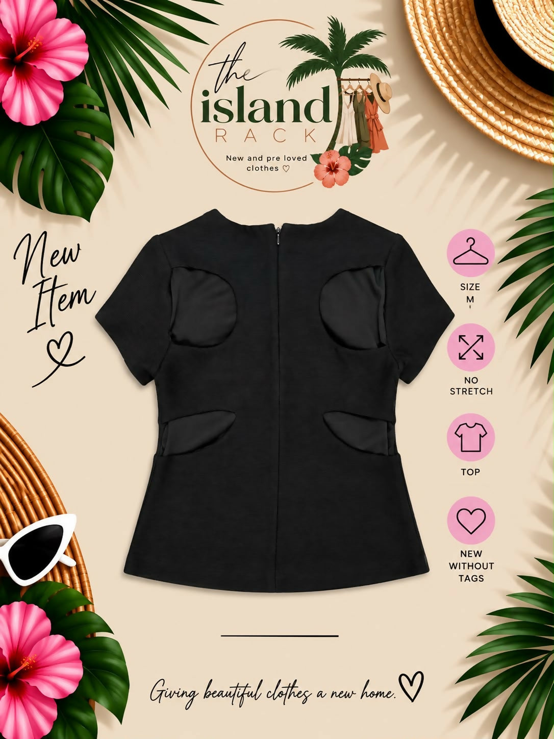 Black Ribbed Blouse