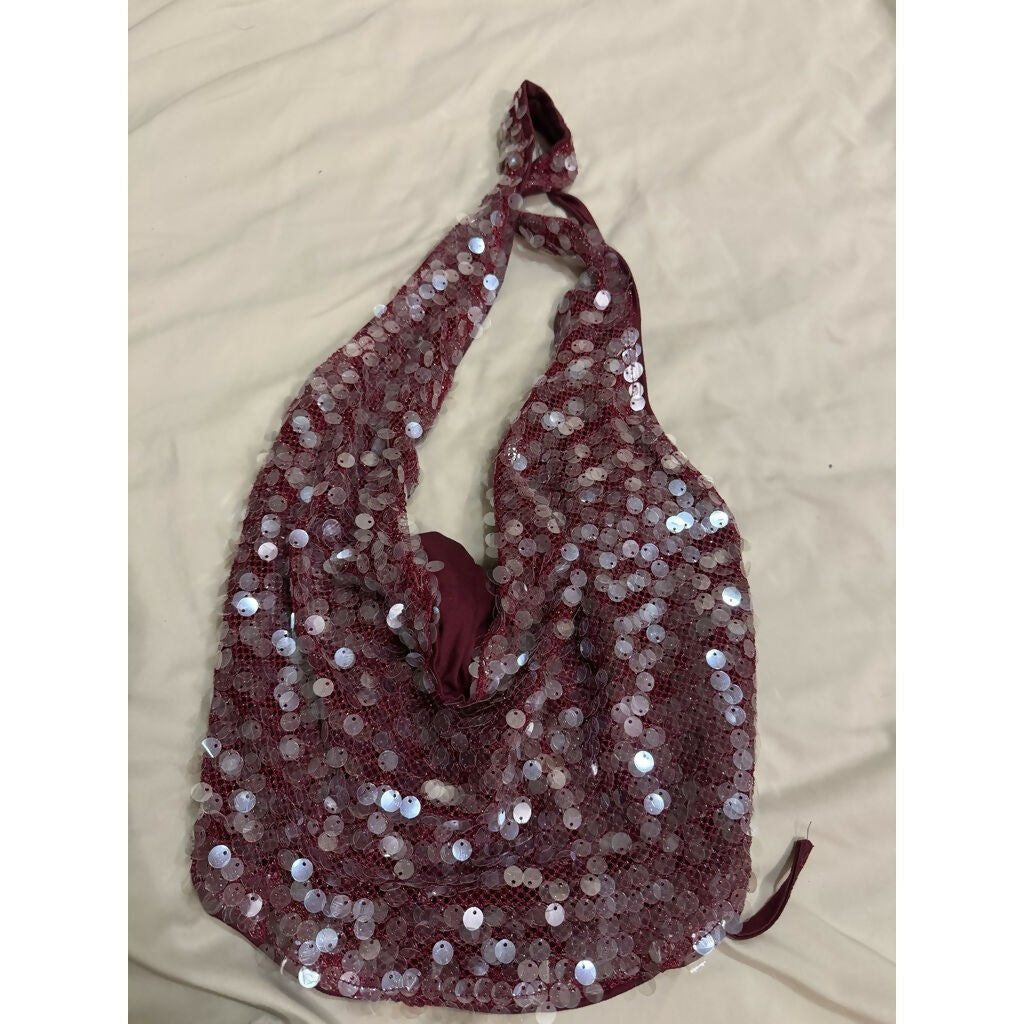 Sequin Backless Top