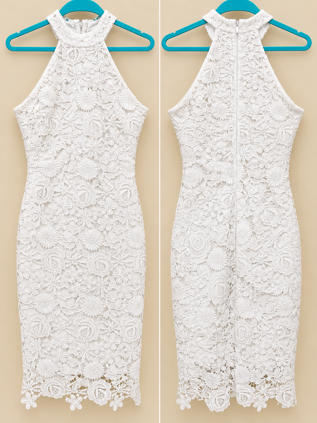 Crystal Doll White Floral Lace Dress – Size 1 (Never worn)