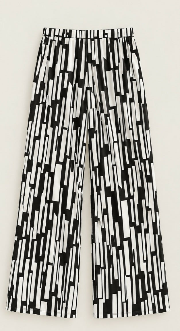 Printed Palazzo Wide Leg Pants