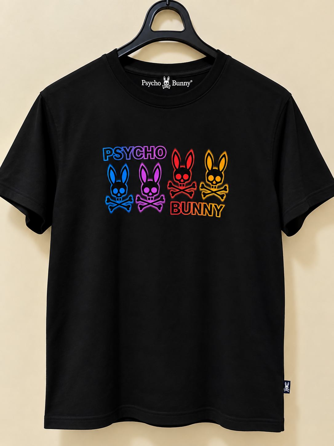 Psycho Bunny Men’s Multicolour Graphic T-Shirt – Size 4 (Small)