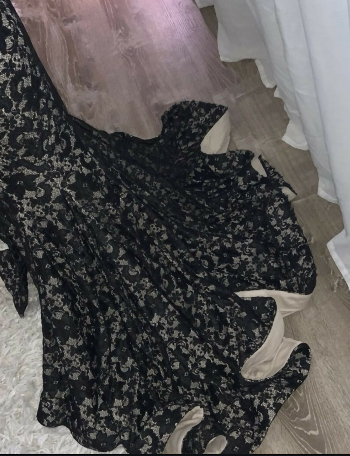 Black lace gown