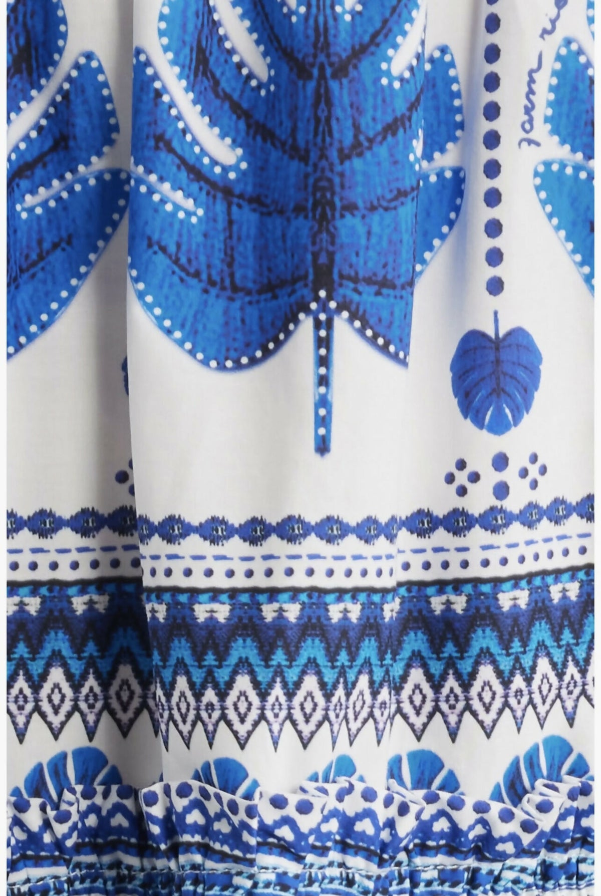 FARM RIO Rio Zuli Mixed Print Cotton mini-Sundress