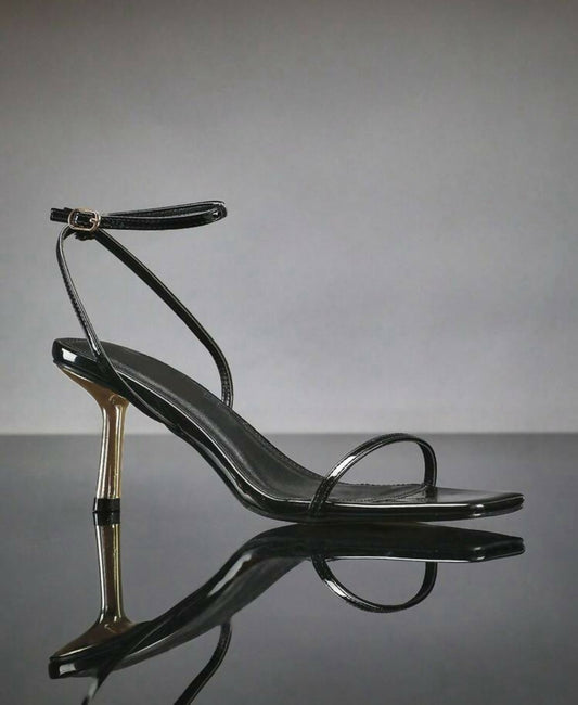 Ankle Strap Buckle - Square Toe Heeled Sandal (Pre-loved)