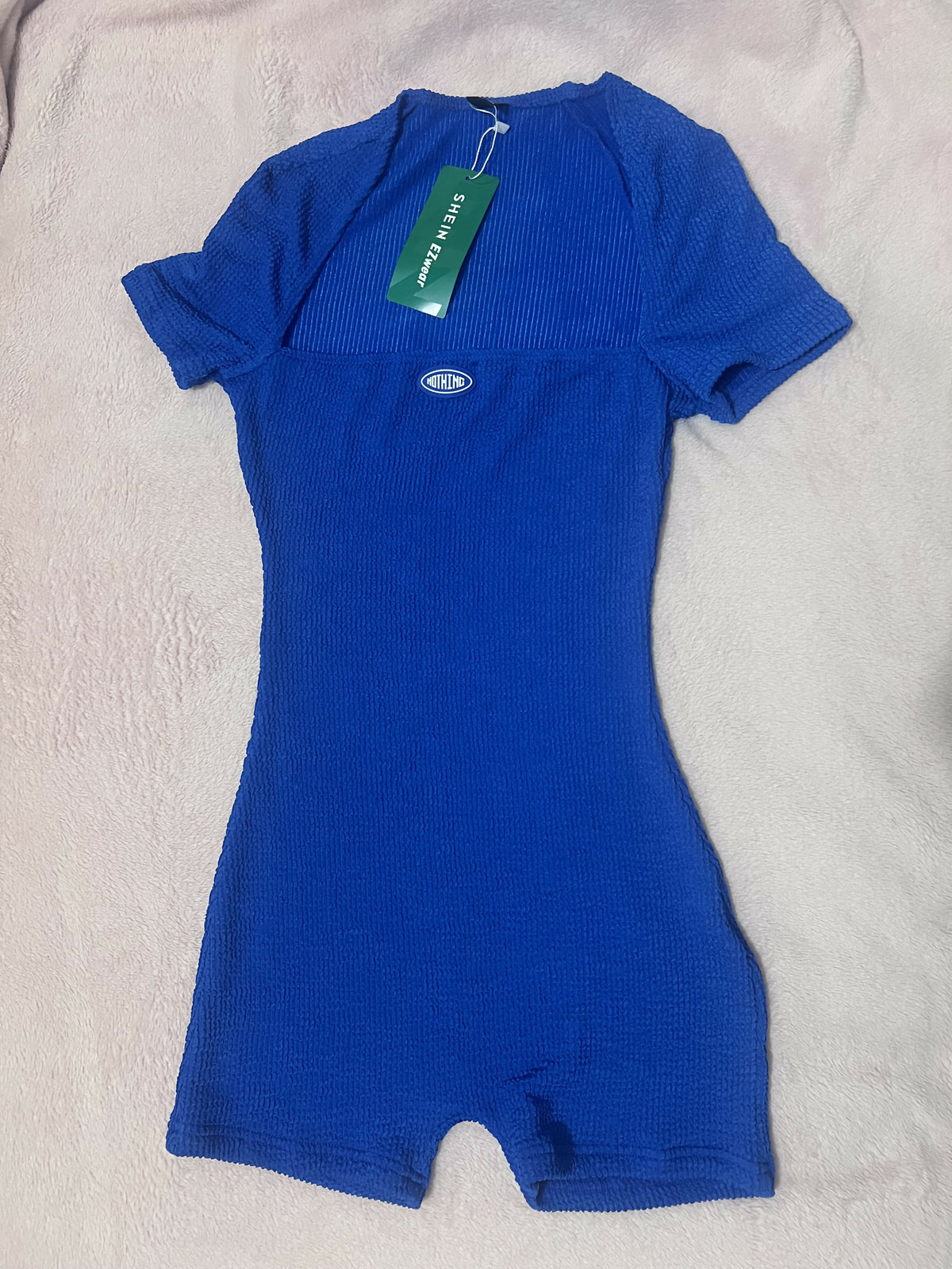 TEXTURED ROMPER WITH SLEEVES