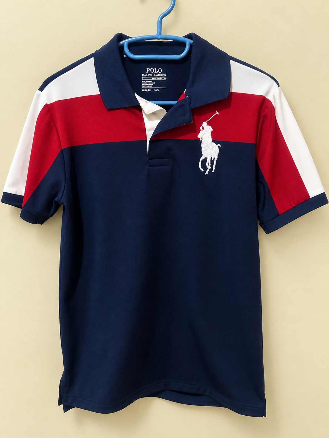 Polo Ralph Lauren Performance Colour block Boys Polo Shirt Size M (10-12)