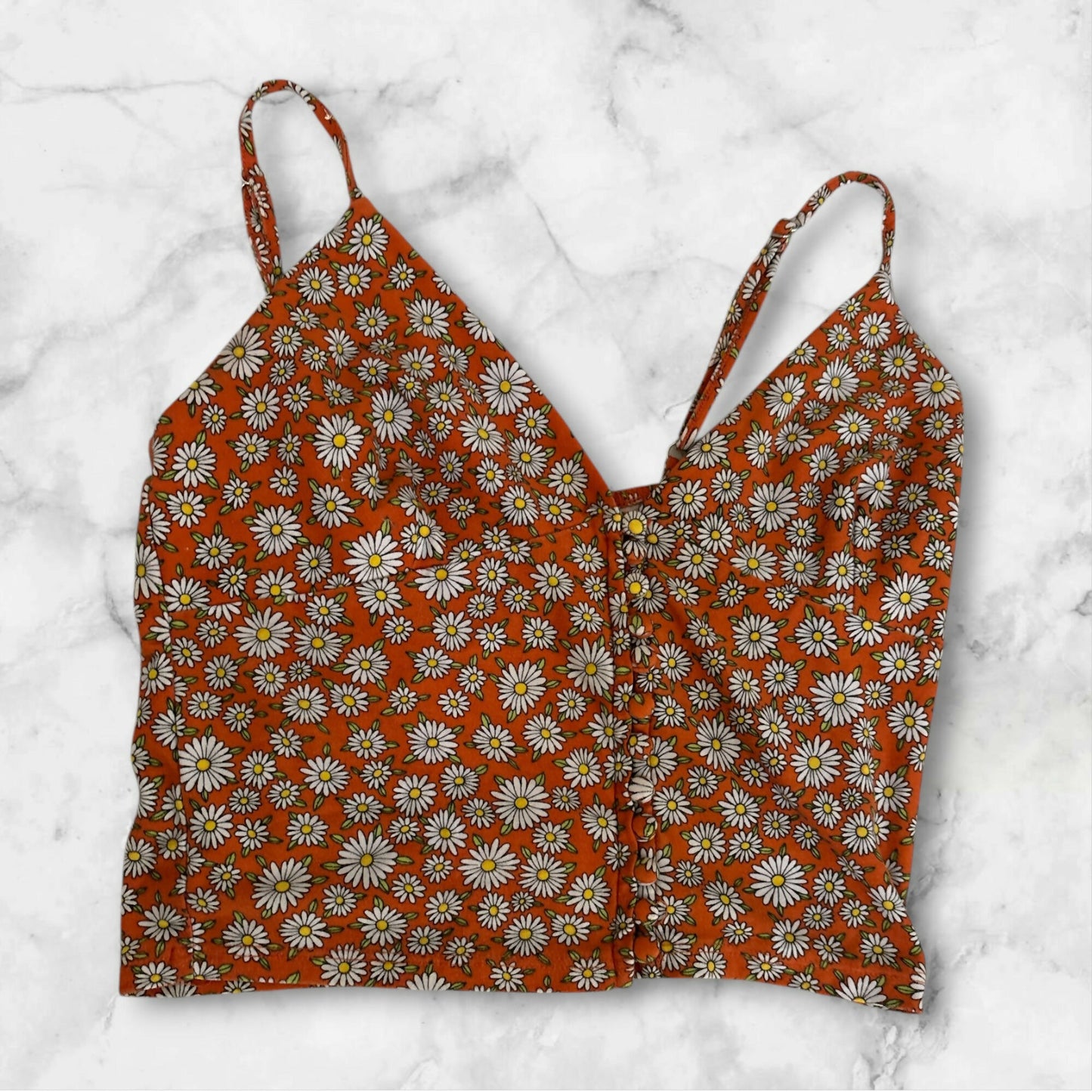 Daisy Print Cropped Cami