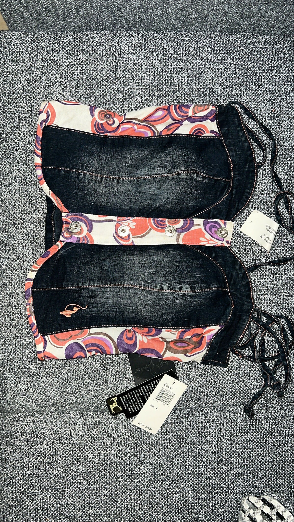 DENIM FLORAL TOP
