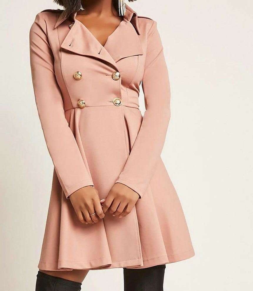(NEW) Asos Double-Breasted Trench Dress
