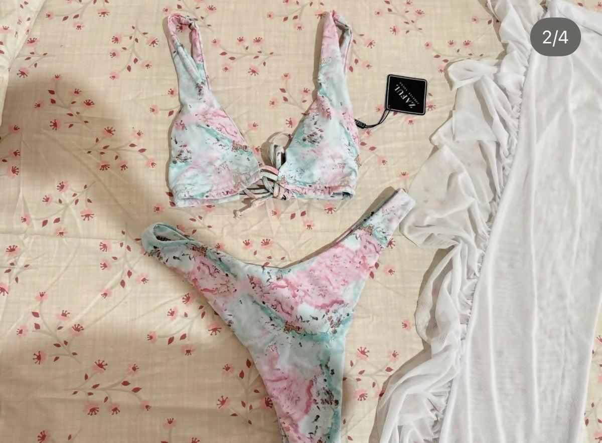 Marble Effect Bikini