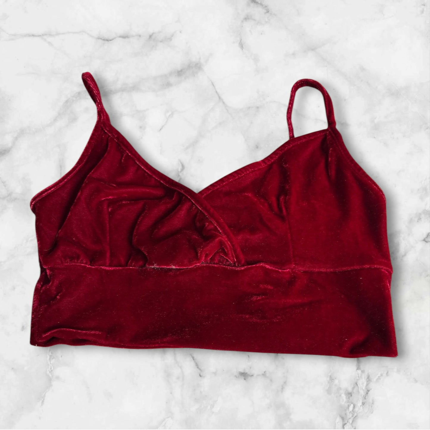 Crossover Velvet Cami Top