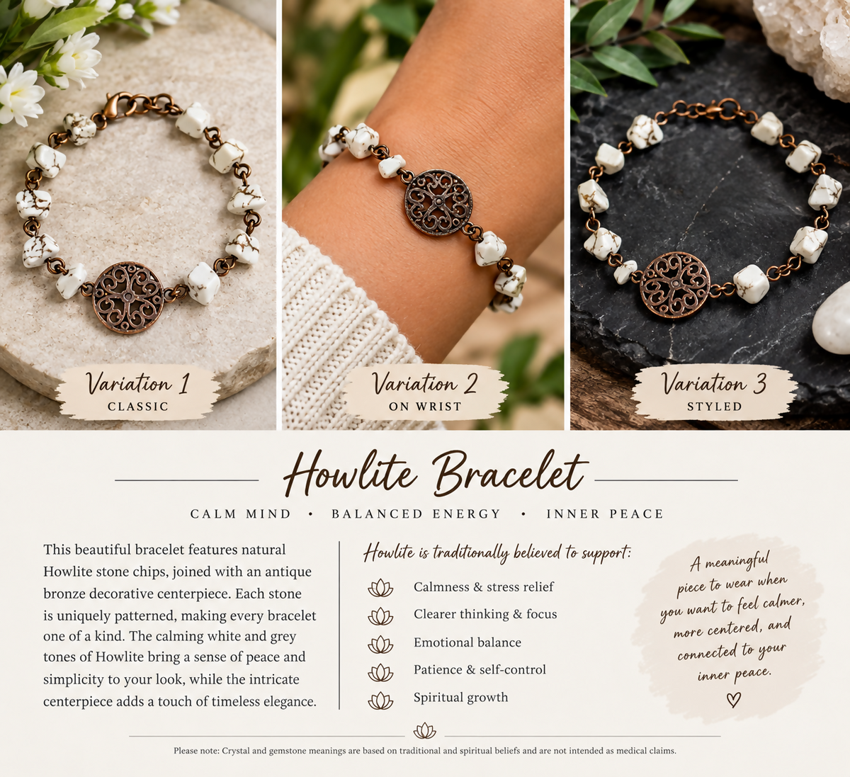 Howlite bracelet