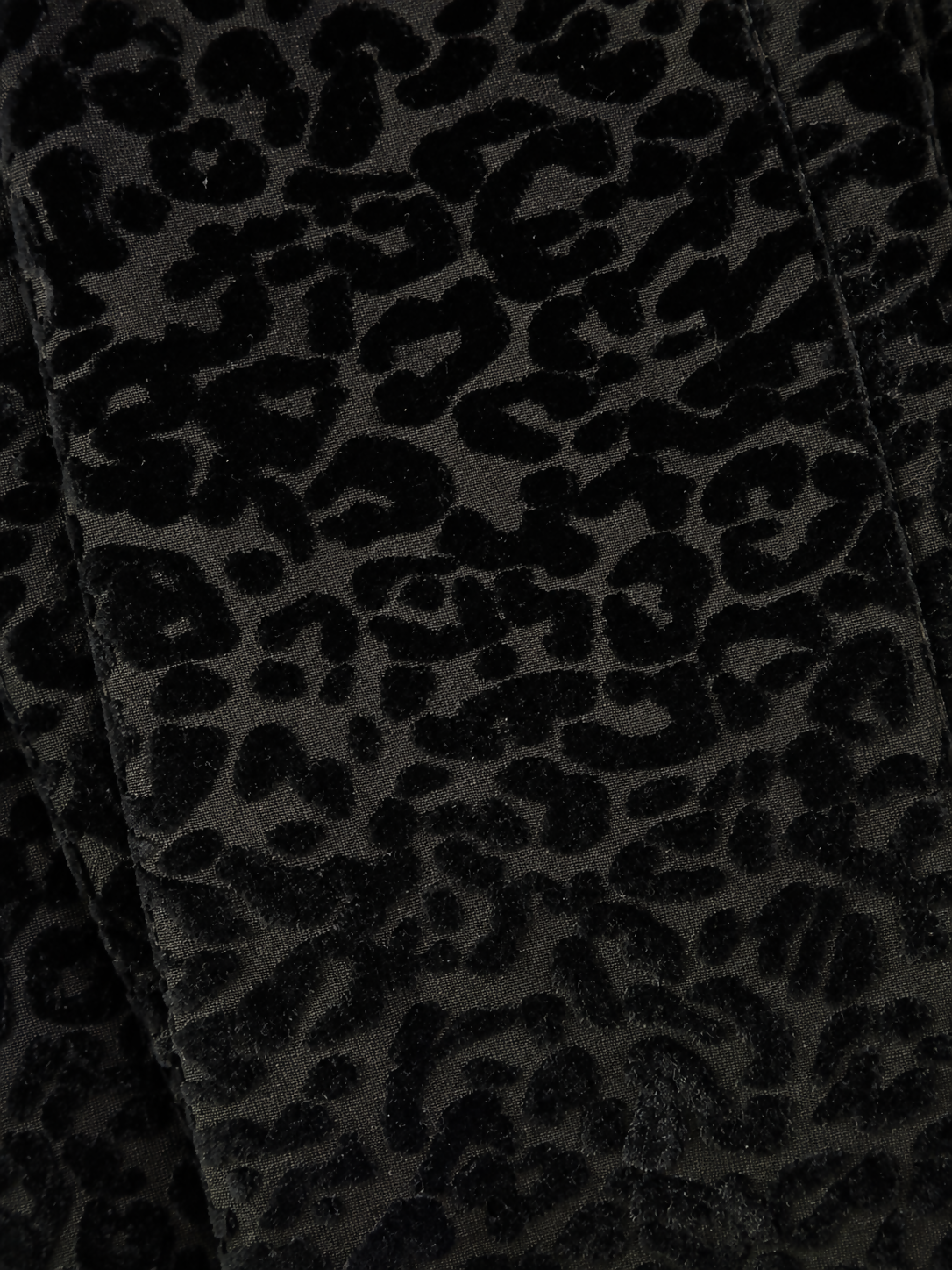 Black Leopard Burnout Velvet Double Slit Formal Dress