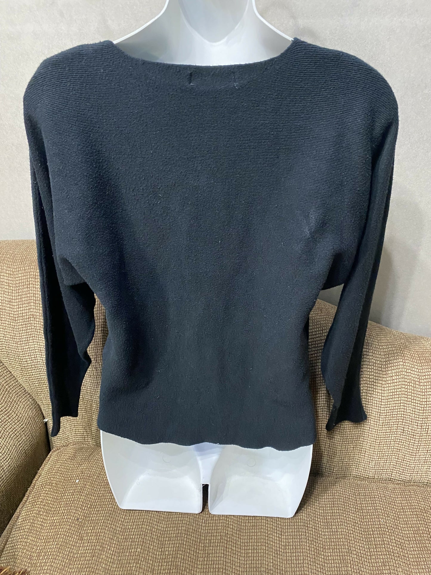 Black beaded cats sweater