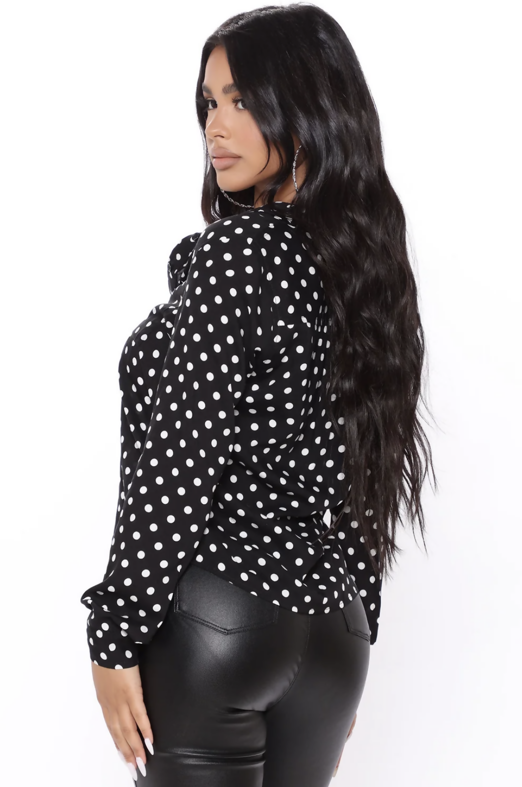 Fashion Nova Polka Dot Shirt