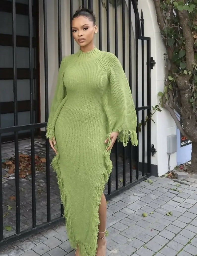 Olive Branch Knit Dress