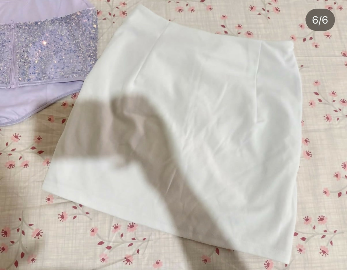 Shein White Mini Skirt