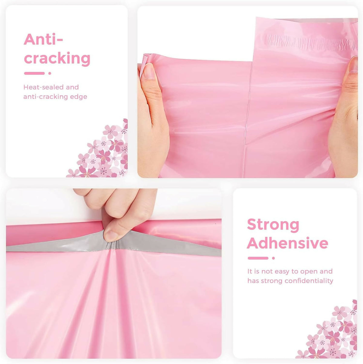 Pink Poly Mailers 10x13