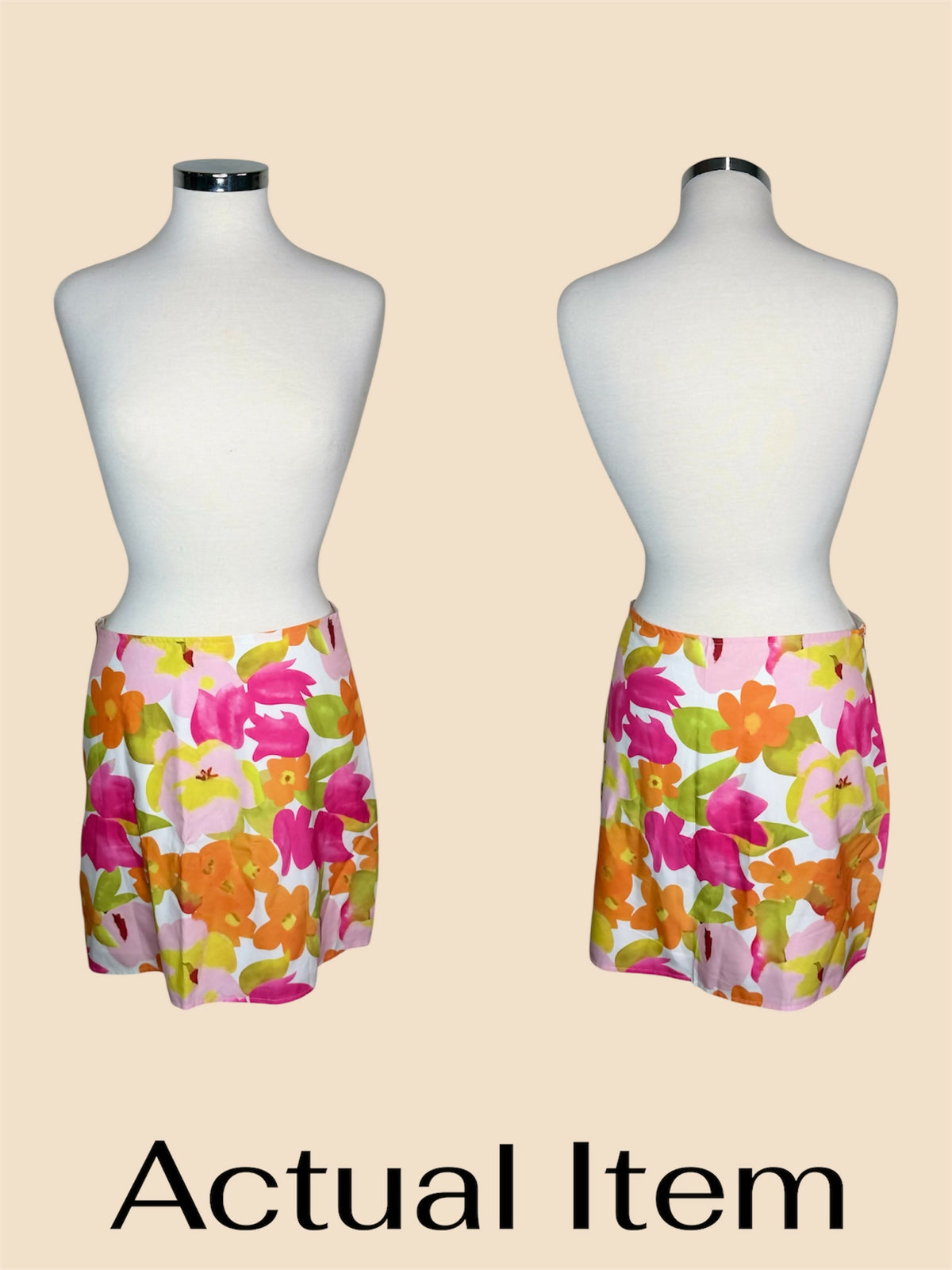 SHEIN Unity Multicolour Floral Split Hem Mini Skirt