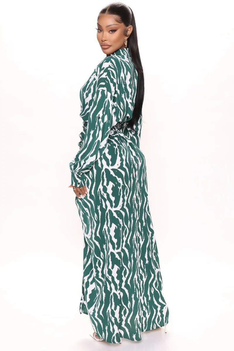 Safari Vibes Printed Maxi Dress