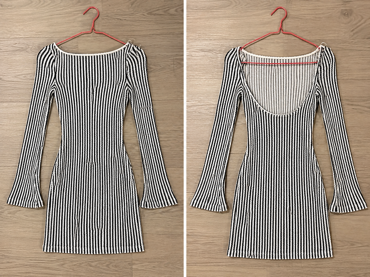 Striped Beach Cover Up Dress