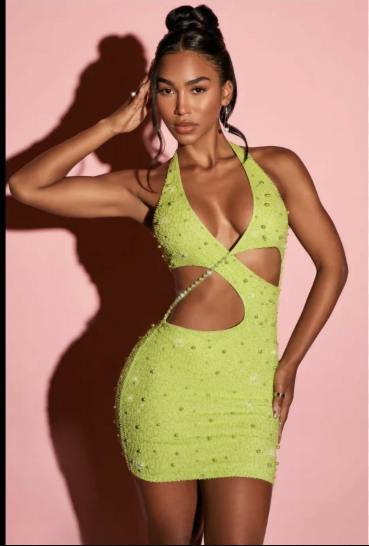 Beaded green dress