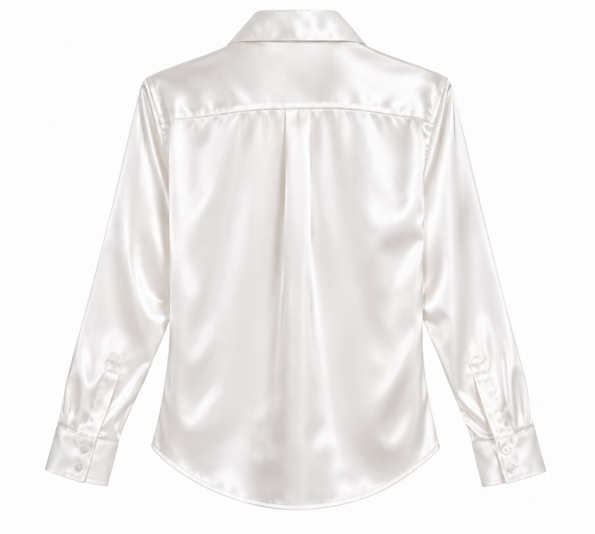 Hot Miami Styles White Silky Collared Button Up Shirt