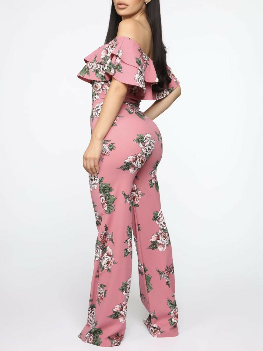 (NEW) Fashion Nova Floral Off-Shoulder Jumpsuit