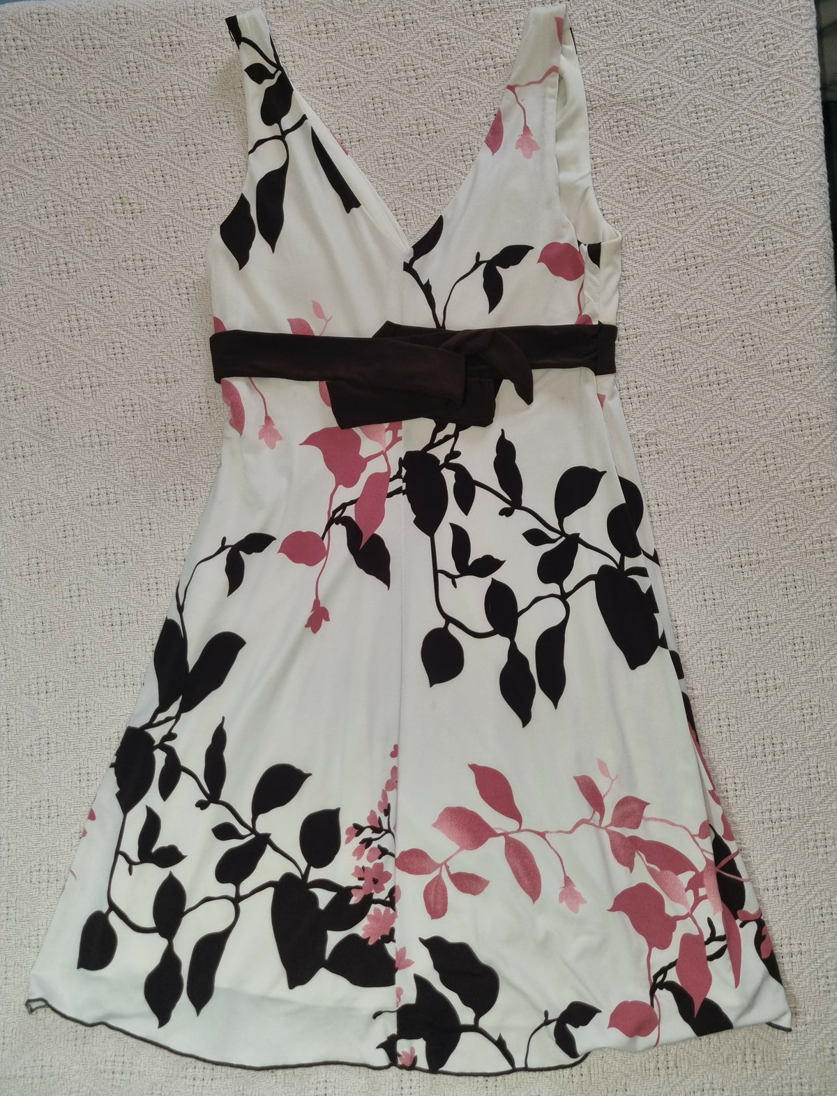 Speckless Floral Dress with Ribbon Tie