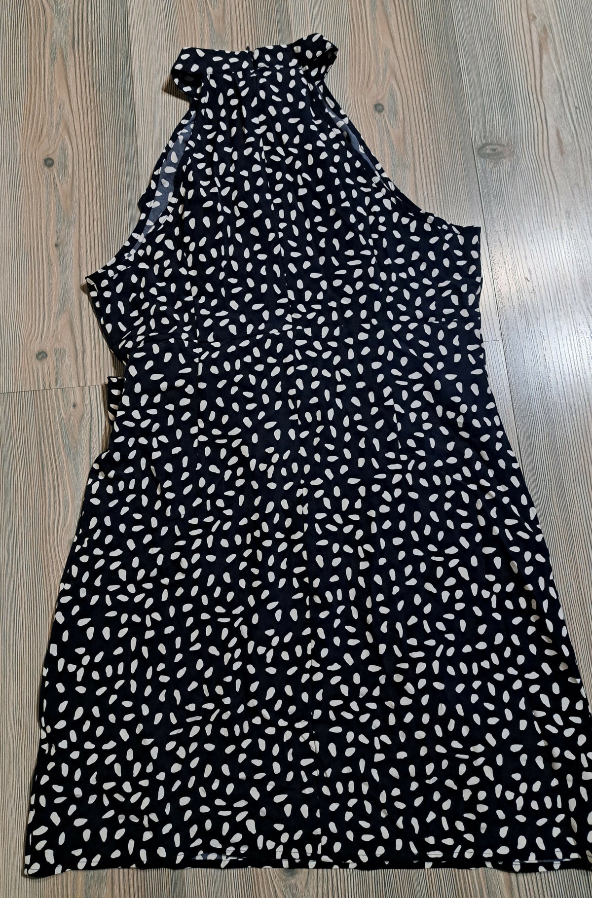 Sleeveless Halter Faux Wrap Dress