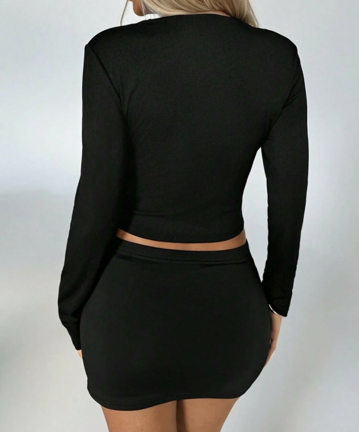 Bow Tie Detail Long Sleeve Top