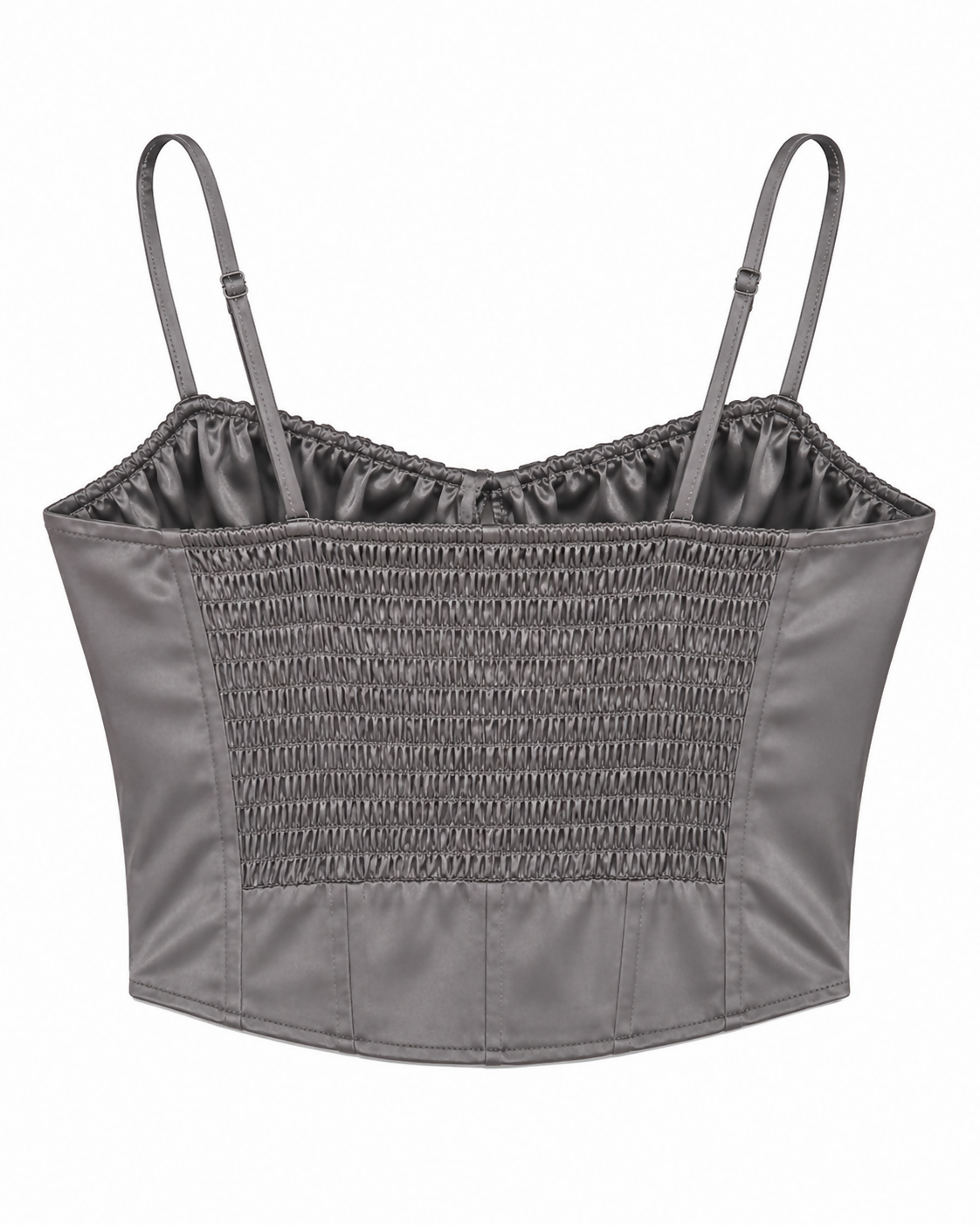 LÁ Hearts Tie Front Satin Corset Top