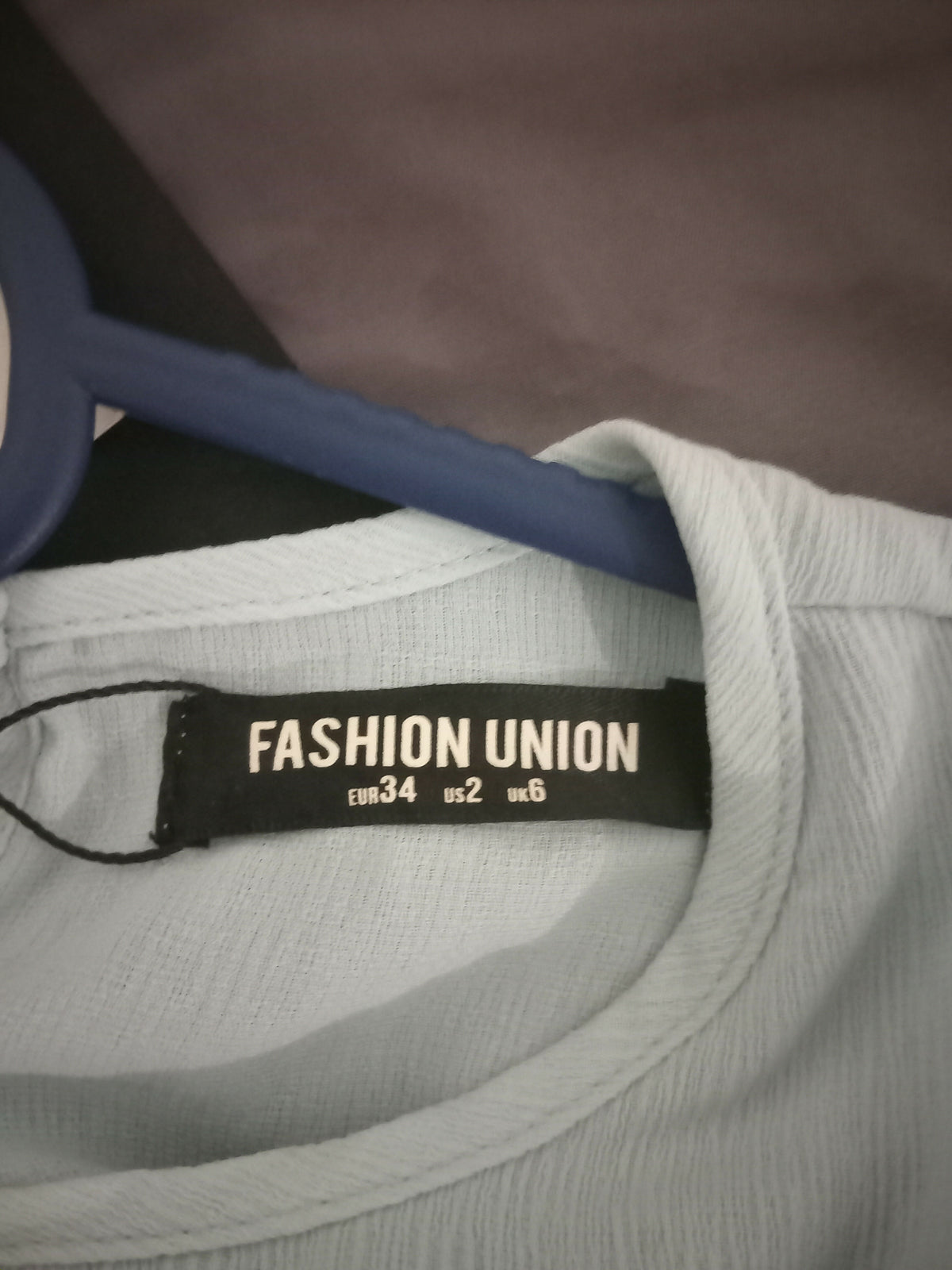 Baby Blue Work Top Fashion Union