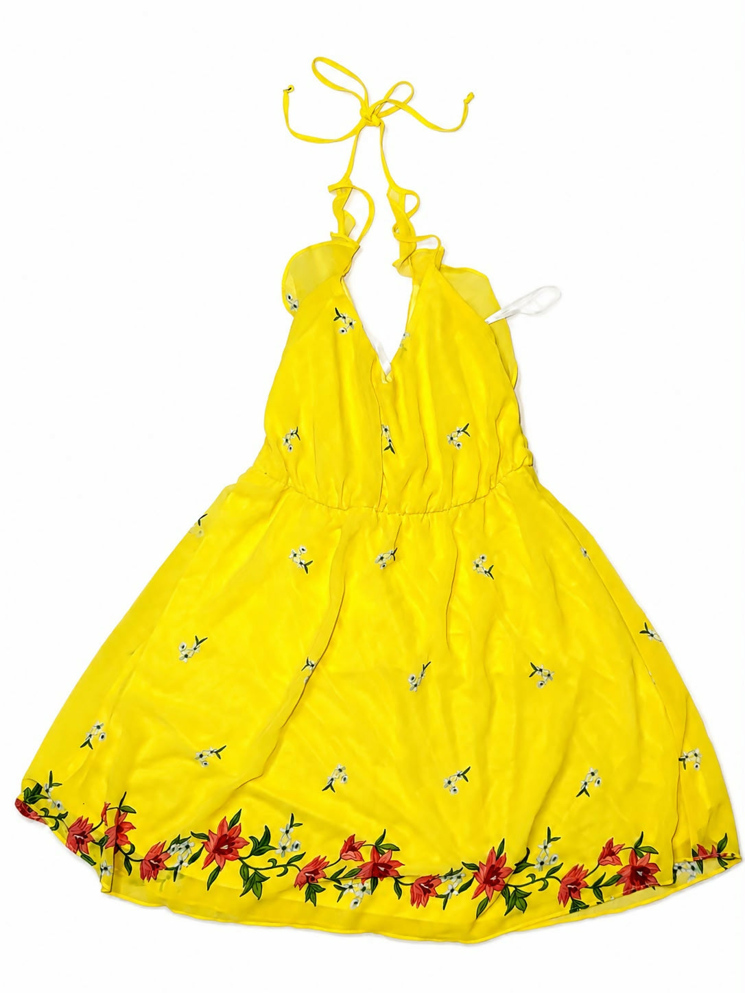YELLOW FLORAL DRESS