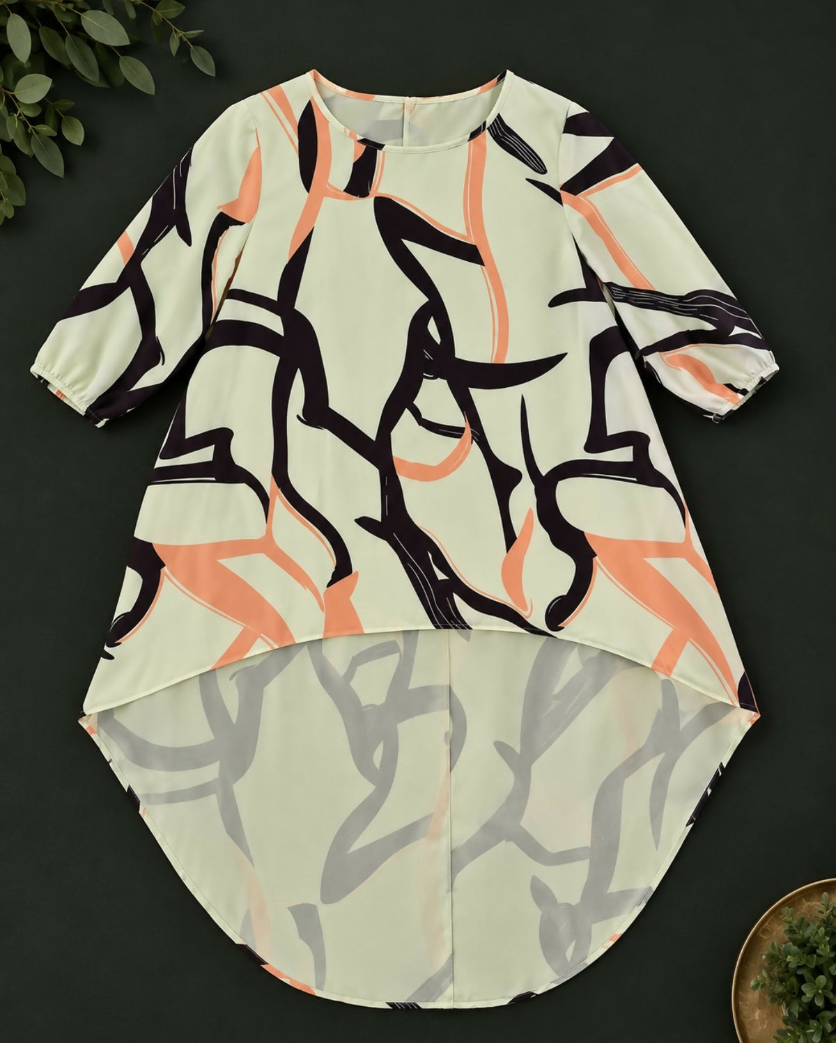 Abstract Flow High-Low Top