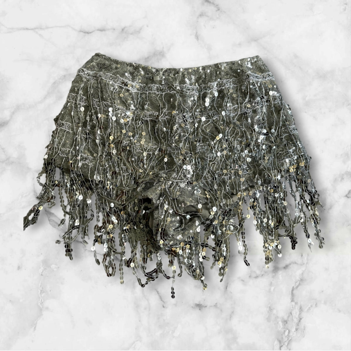 Women's Sequins Tassel Skirts Shorts Booty Dance Festival Bottoms