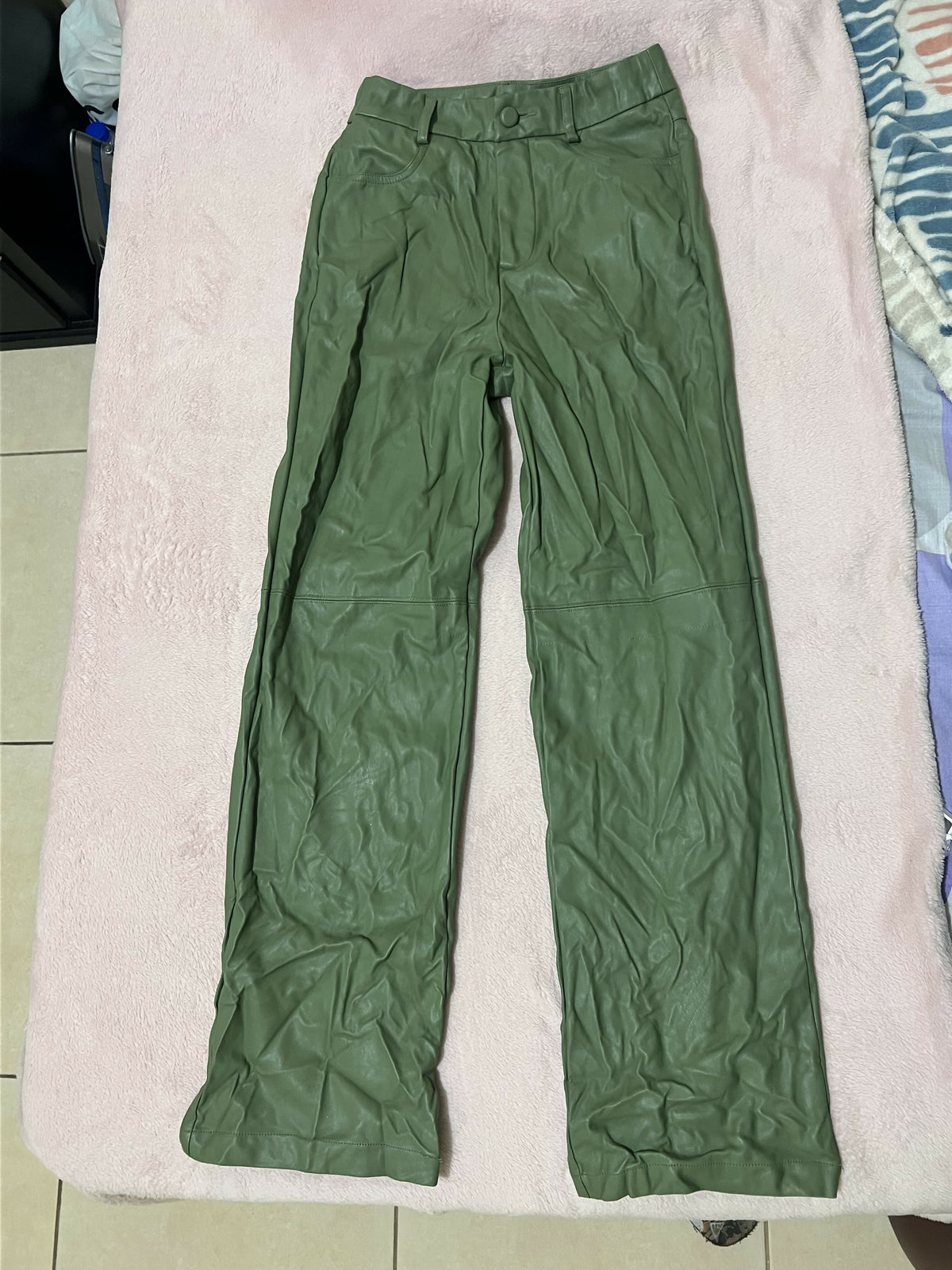 Shein Green Wide-leg Pants