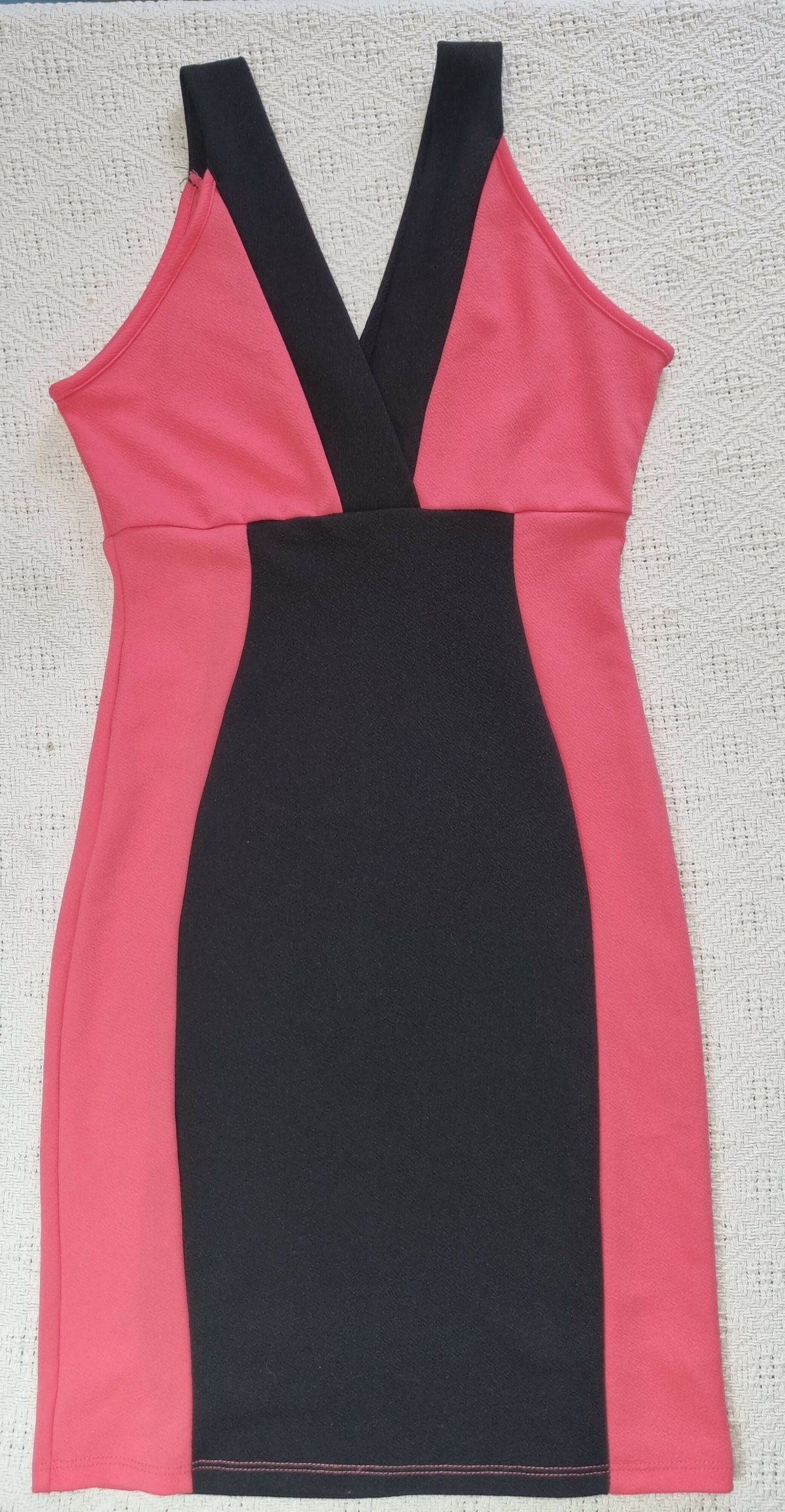 Bodycon Black and Pink Dress