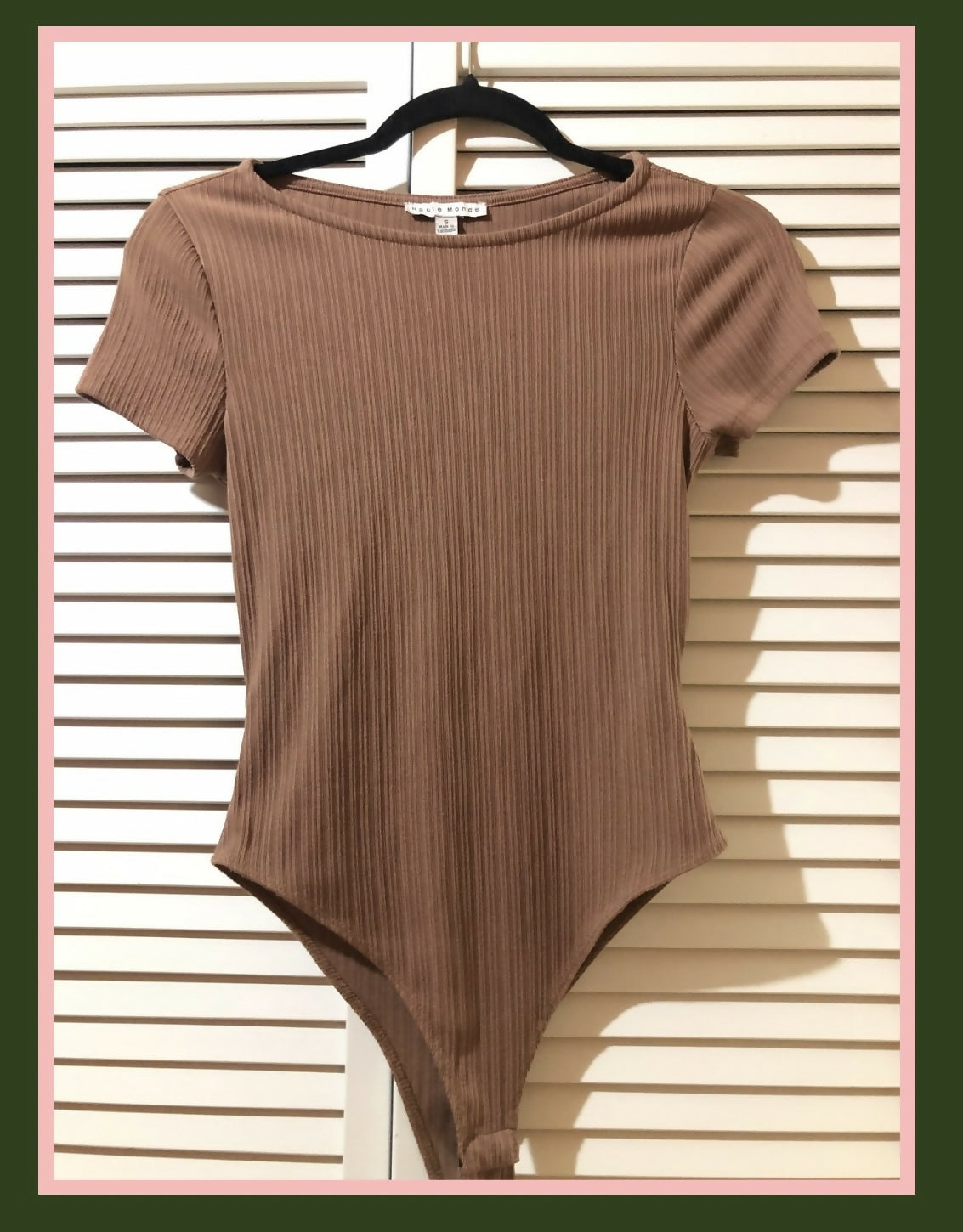 Fitted ribbed bodysuit