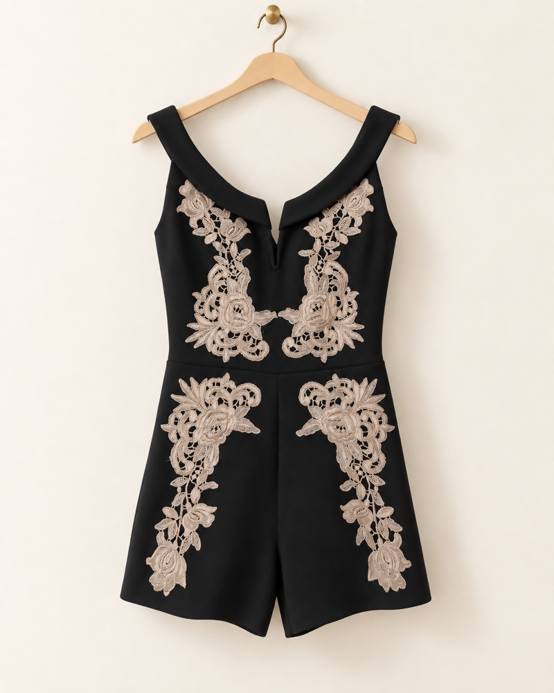 Noir Botanica Romper
