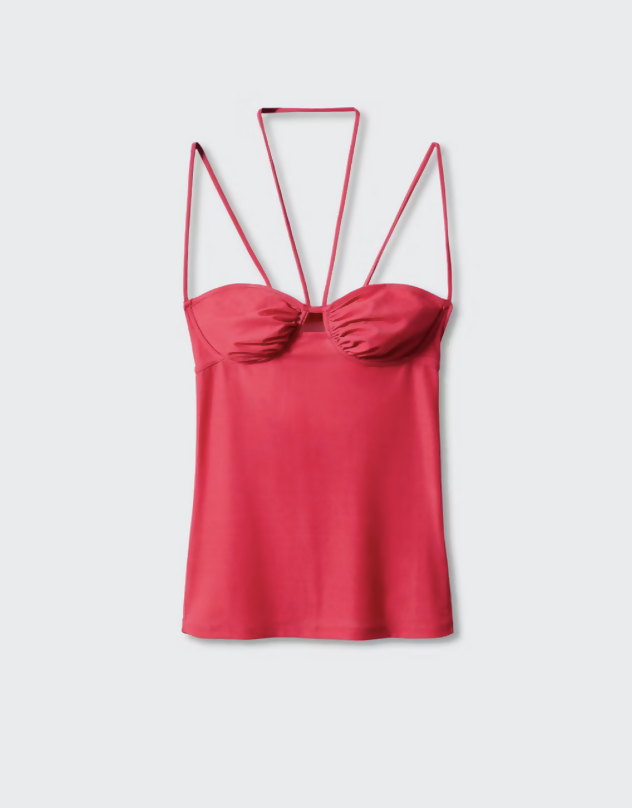 Mango Strappy Mesh Top