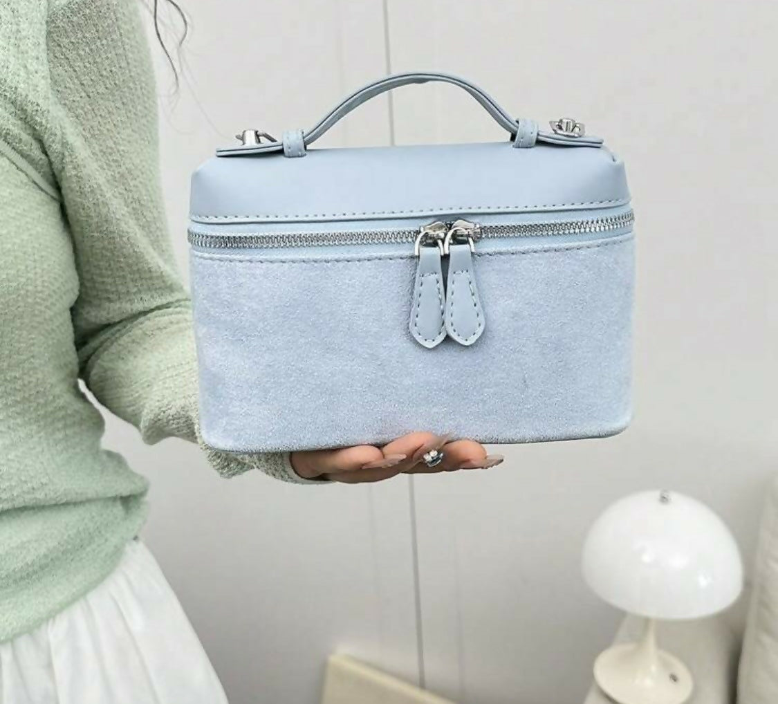 Solid color Suede crossbody bag