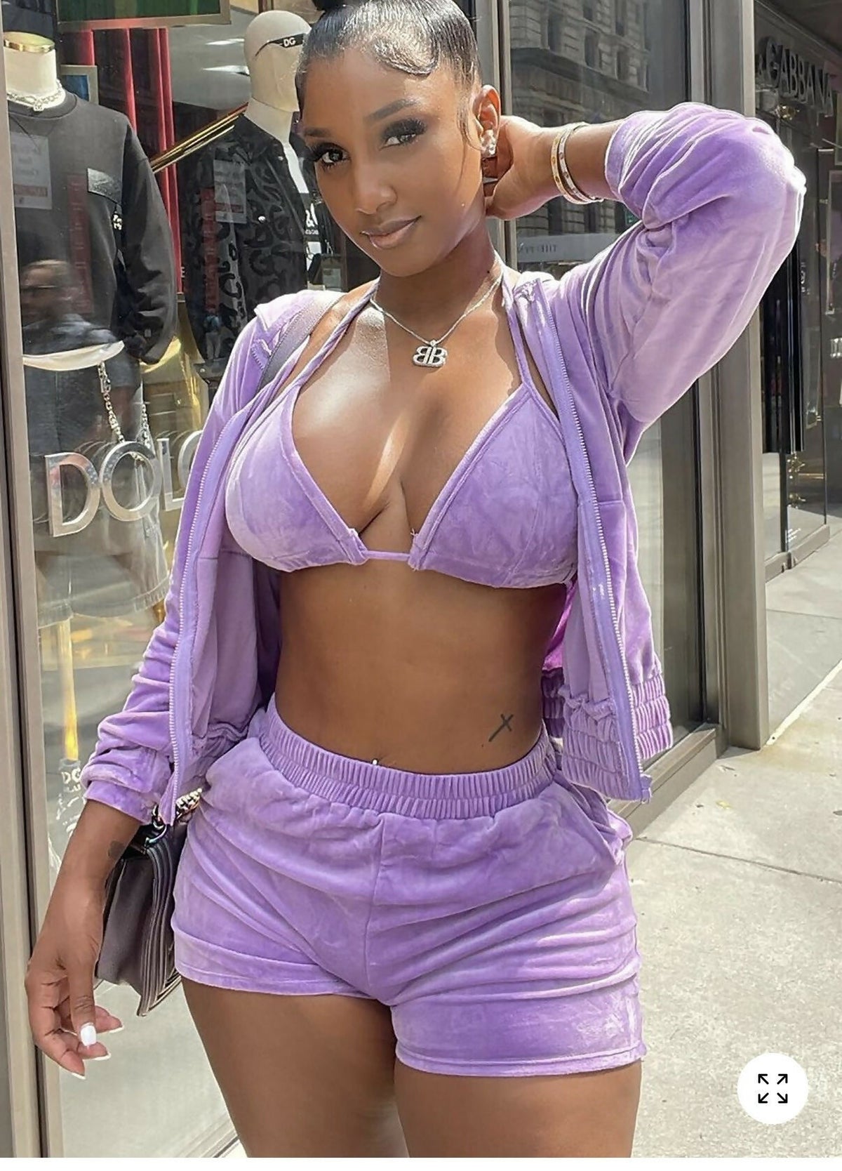 Matching velvet set