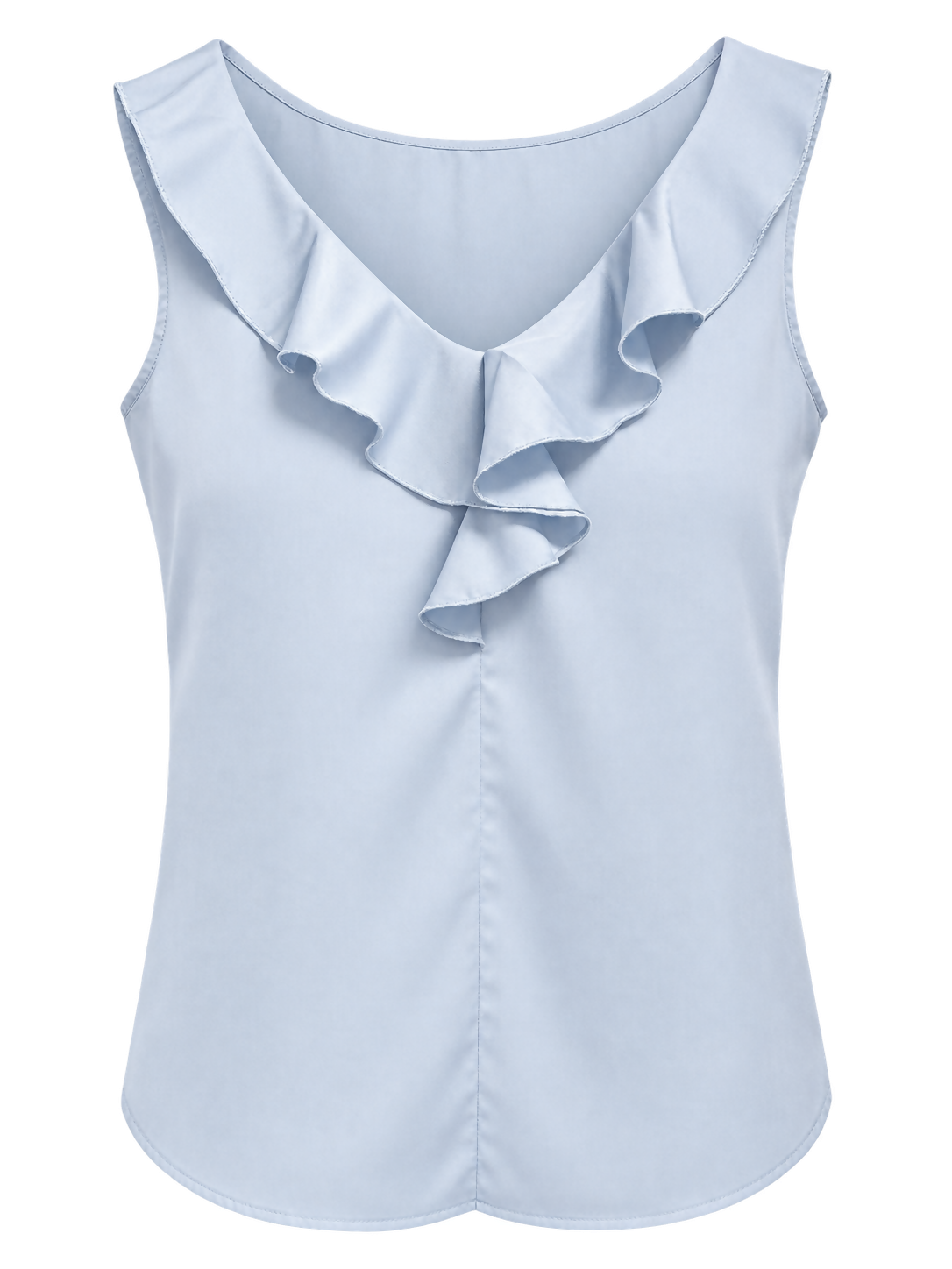 Icy Blue Ruffle Blouse