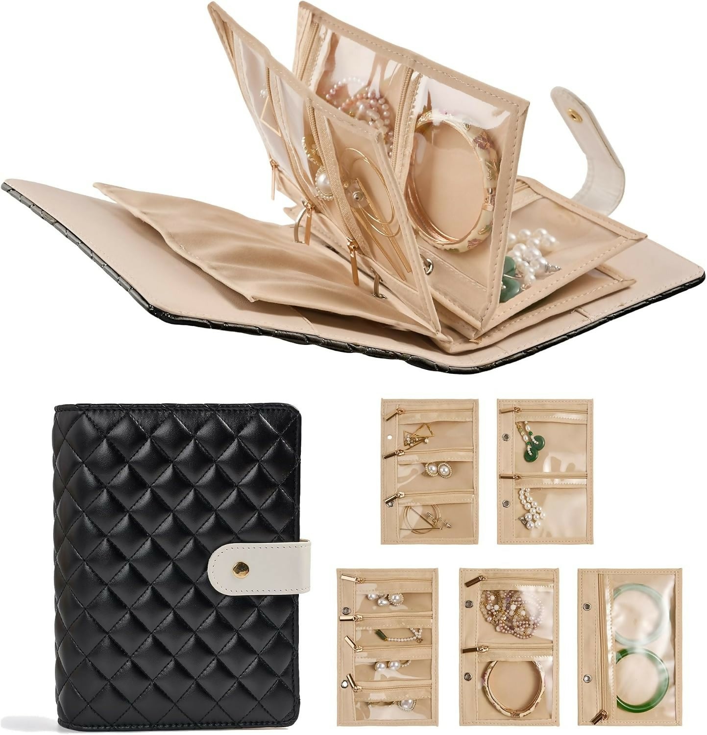 Travel Jewelry Storage Book Binder Jewelry Organizer
