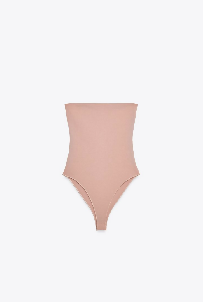 ZARA STRETCH BANDEAU BODYSUIT