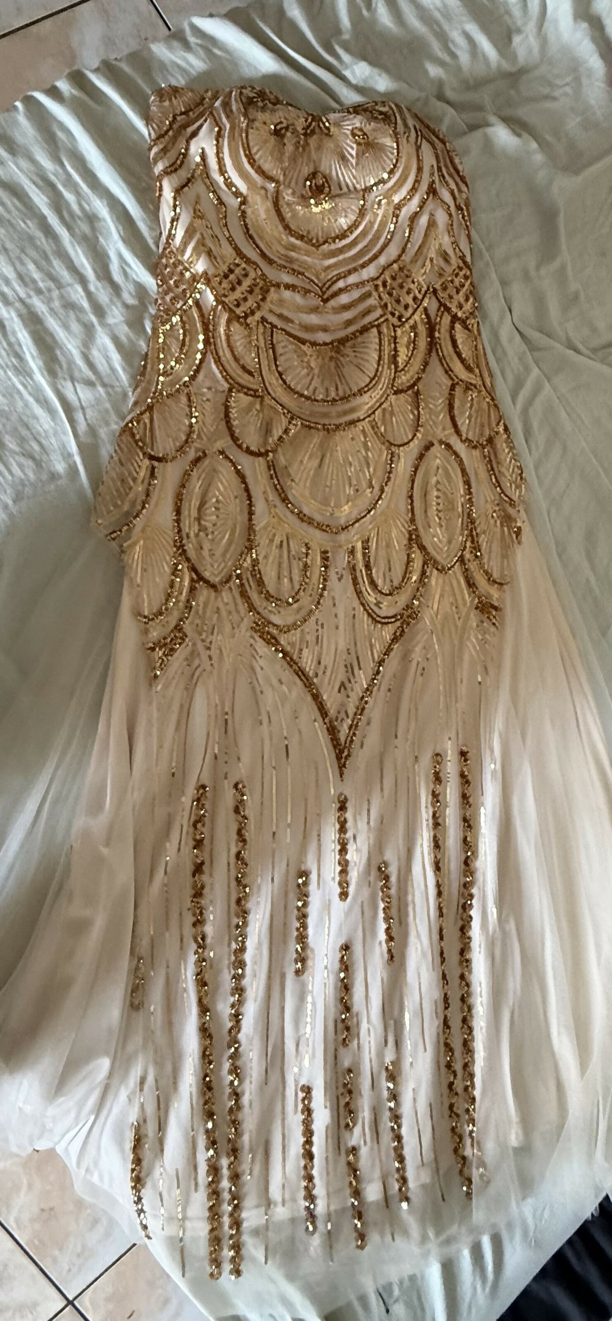 Sweetheart Strapless Sequin Gatsby Banquet Dress