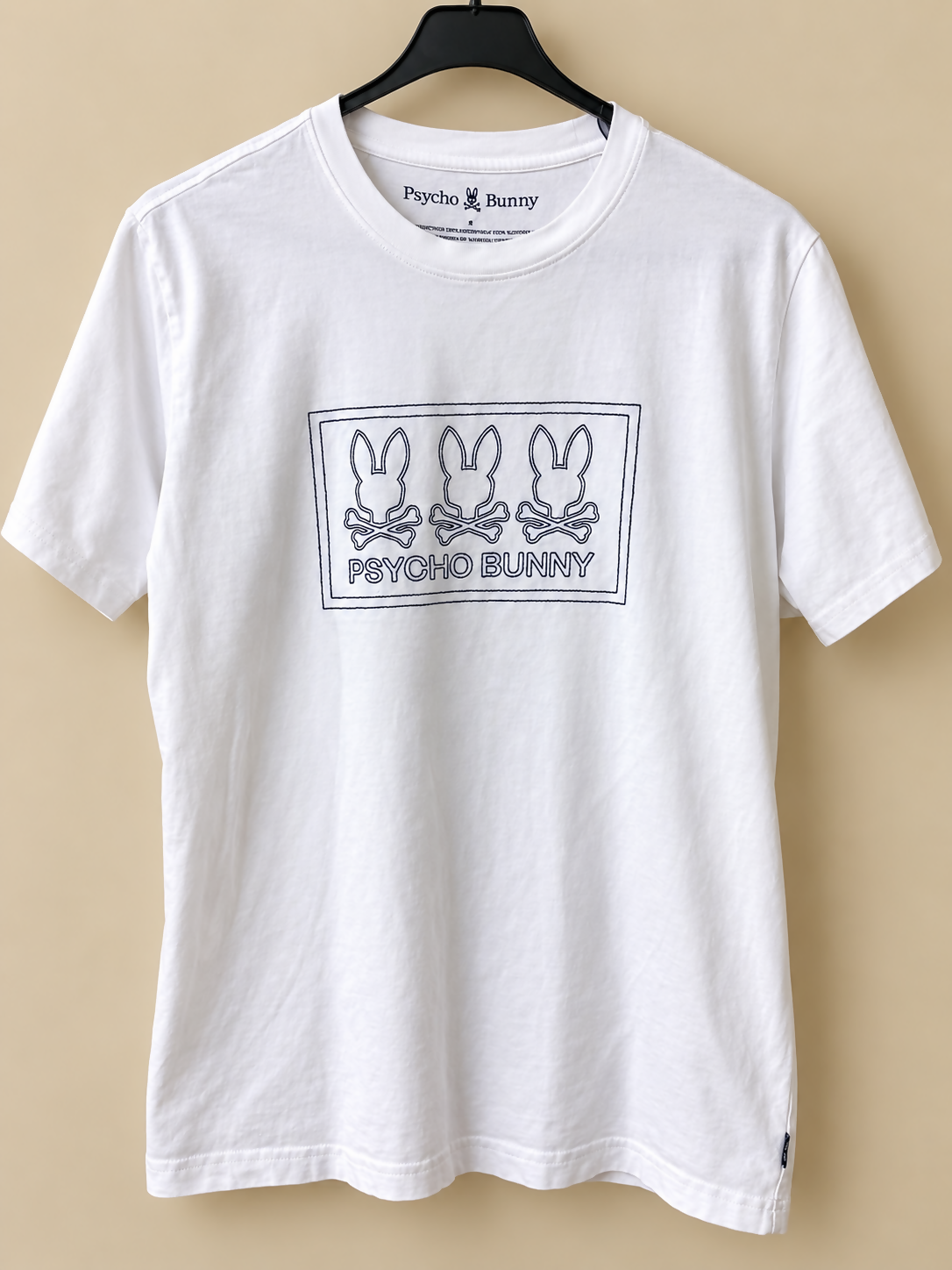 Psycho Bunny Men’s Triple Bunny Graphic T-Shirt – Size 4 (Small)